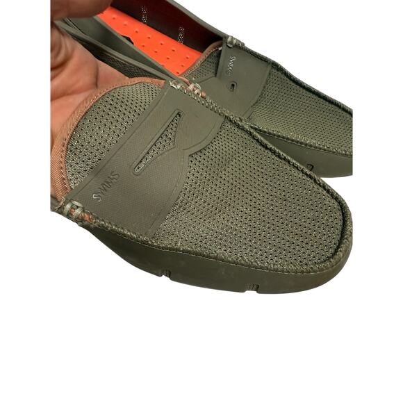 SWIMS Penny Loafers in Olive Green Men's Sz 10 - Picture 4 of 9